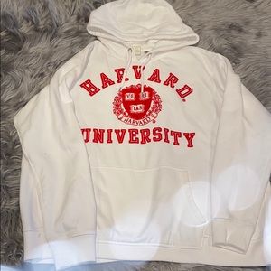 NWOT White Harvard Hoodie
